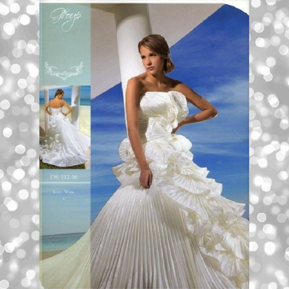 Divina Sposa Couture Pleated Avant-Garde Wedding Dress Bridal DS112-16